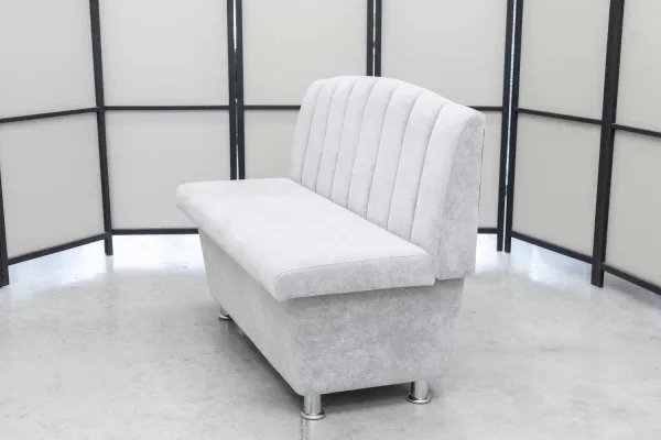 Кухонный прямой диван Альт с ящиком (антивандальный светло-серый) - Кухонные диваны