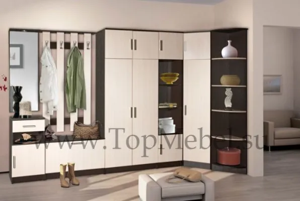 Прихожая Машенька до 9-ти Модулей. Венге/Дуб молочный - Модульные прихожие