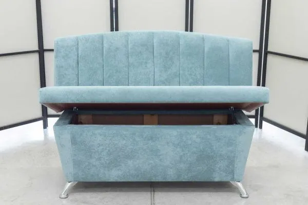 Кухонный прямой диван Альт с ящиком (антивандальный ментол) - Кухонные диваны