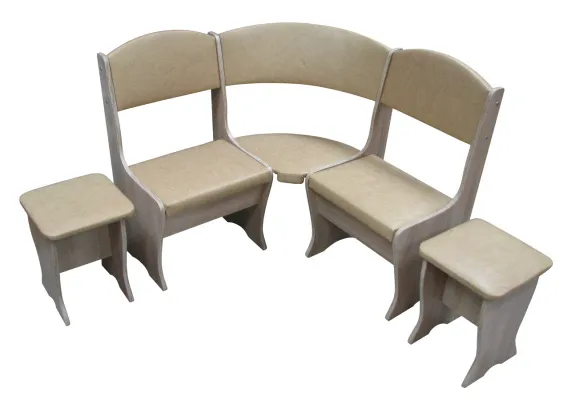 Весна мини уголок кухонный (Дуб сонома) - Кухонные уголки со столом и табуретами