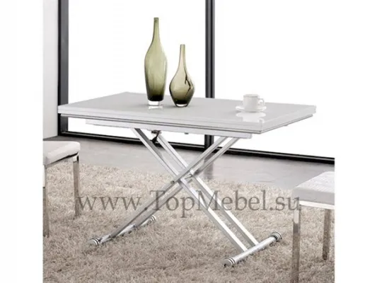 Стол трансформер Анжер В2166 (белый лак, черный лак) - Столы