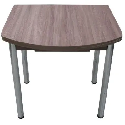 Стол Евро с ящиком Ясень шимо на хромированных ножках - Столы