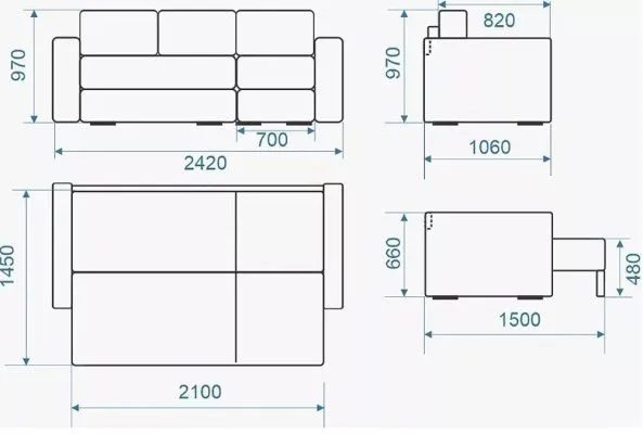 Угловой диван-кровать Искандер - Диваны