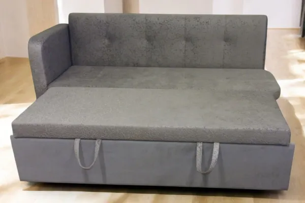 Кухонный прямой диван Таон-3 со спальным местом и подлокотником - Кухонные диваны