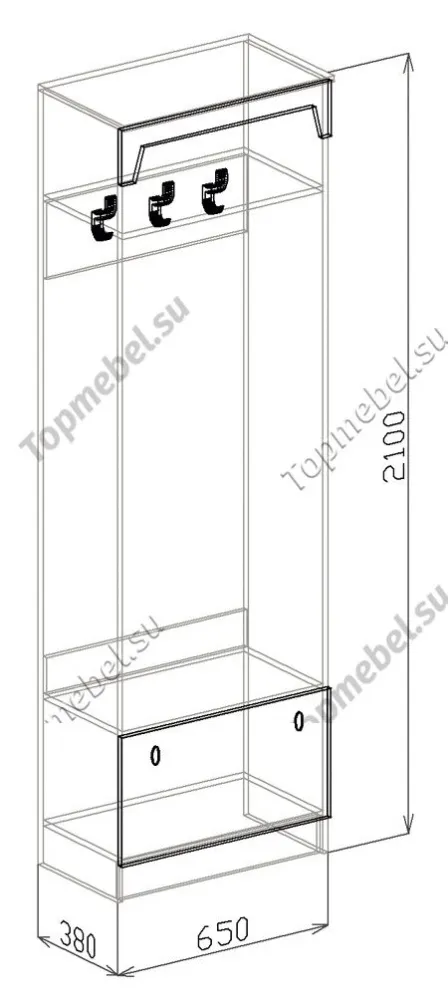 Прихожая София 2 вариант - Модульные прихожие