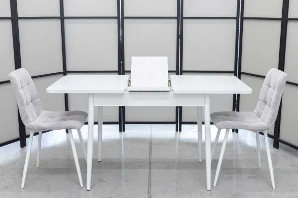 Обеденная группа (стол Ост белый и 2 стула Тетра) - Обеденные группы