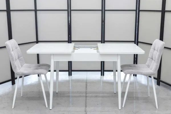 Обеденная группа (стол Ост белый и 2 стула Тетра) - Обеденные группы