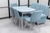 Диван, стол, 4 стула хром (серия Альт ментол) - Кухонные наборыССС