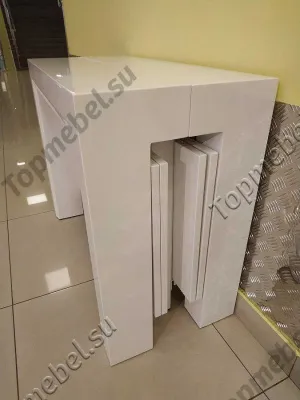 Стол консоль Анжер В2307-1 Белый лак - Столы-трансформеры