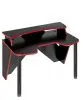 Компьютерный стол СК-140 ПИЛОТ - черный-красный
