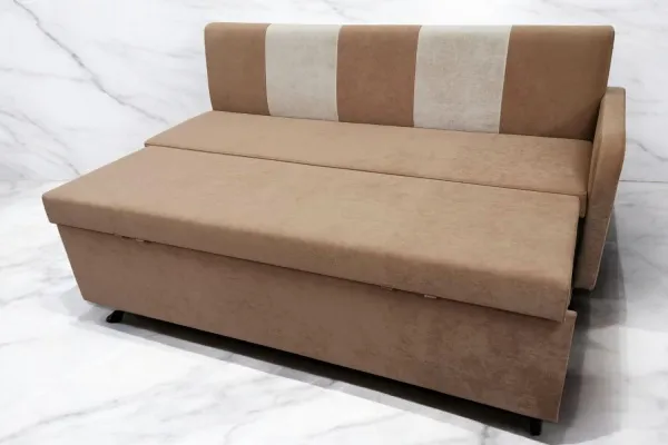 Кухонный прямой диван Таон-2 со спальным местом и подлокотником - Кухонные диваны