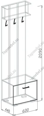 Вешалка 0,6 Лидер (Модуль 8) - Вешалки напольные