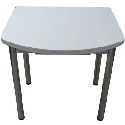 Стол Евро с ящиком Белый на хромированных ножках - Столы