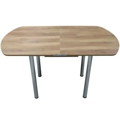 Стол Евро с ящиком Орех на хромированных ножках - Столы