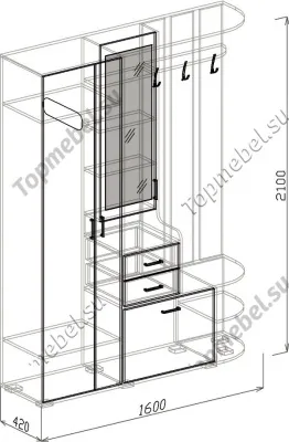 Прихожая Берта - Прихожие с зеркалом
