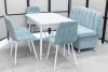 Диван, стол, 4 стула (серия Альт ментол)