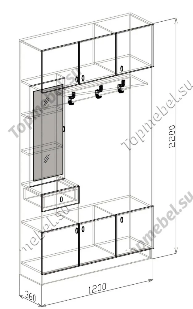 Вега-3 (Модуль 2) - Малогабаритные прихожие