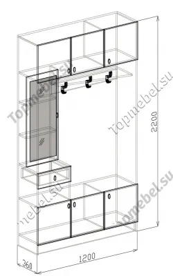 Вега-3 (Модуль 2) - Малогабаритные прихожие
