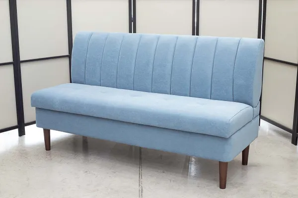 Кухонный прямой диван Алюр с ящиком на высоких ножках - Скамья на кухню