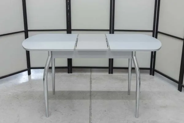 Стеклянный раскладной стол Гала-1 матовый (серый) - Кухонные столы