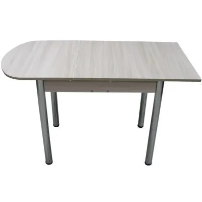 Стол Пристенный Ясень шимо на хромированных ножках - Столы