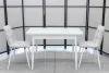 Обеденная группа (стол Ост белый и 2 стула Тетра) - Обеденные группыССС