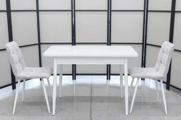 Обеденная группа (стол Ост белый и 2 стула Тетра) - Обеденные группы