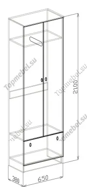 Шкаф 2х София - Недорогие шкафы в прихожую