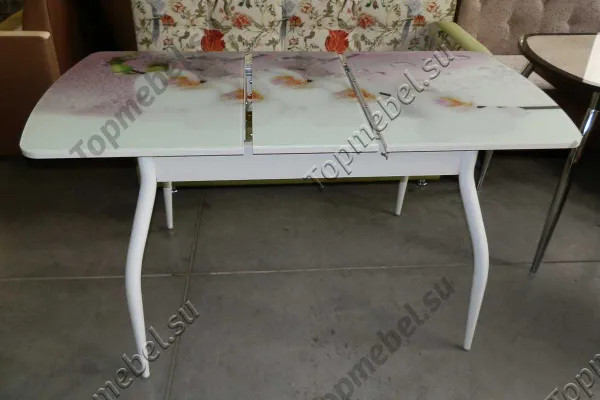 Стол Диамант М50 со стеклянной вставкой и фотопечатью - Столы