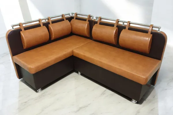 Кухонный угловой диван Лана-4 с подушками и ящиками - Кухонные диваны