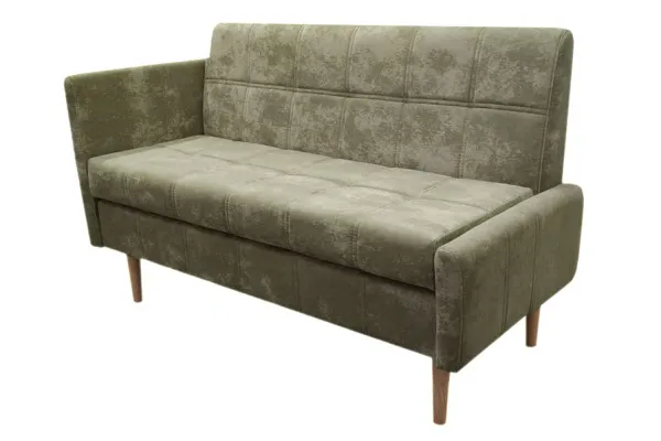 Кухонный прямой диван Авалон с ящиком (высокий подлокотник) - Кухонные диваны