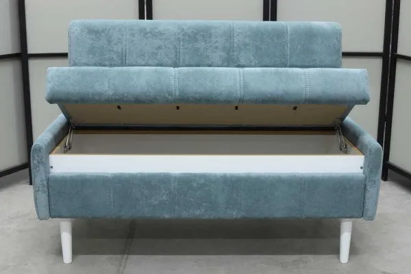 Кухонный прямой диван Авалон с ящиком (антивандальный) - Кухонные диваны