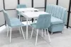 Диван, стол, 4 стула (серия Альт ментол) - Кухонные наборыССС