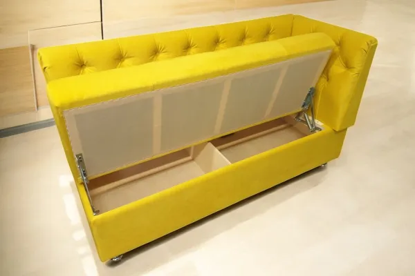 Кухонный диван полуугол Лана-1 со спальным местом и каретной стяжкой - Кухонные диваны