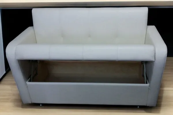 Кухонный прямой диван Лана-1 с ящиком и подлокотниками - Кухонные диваны