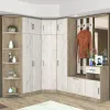 Модульная прихожая-1 Машенька (Серый крафт / Белый крафт)