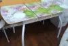 Стол Диамант М50 со стеклянной вставкой и фотопечатью - Столы