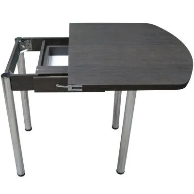 Стол Евро с ящиком Венге на хромированных ножках - Столы