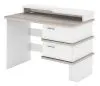 Компьютерный стол СД-15С +НМ - корпус белый жемчуг, полки нельсон, надстройка белый жемчуг