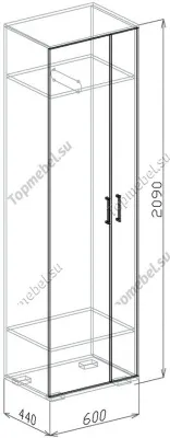 Шкаф Лидер (Модуль 1) - Недорогие шкафы в прихожую