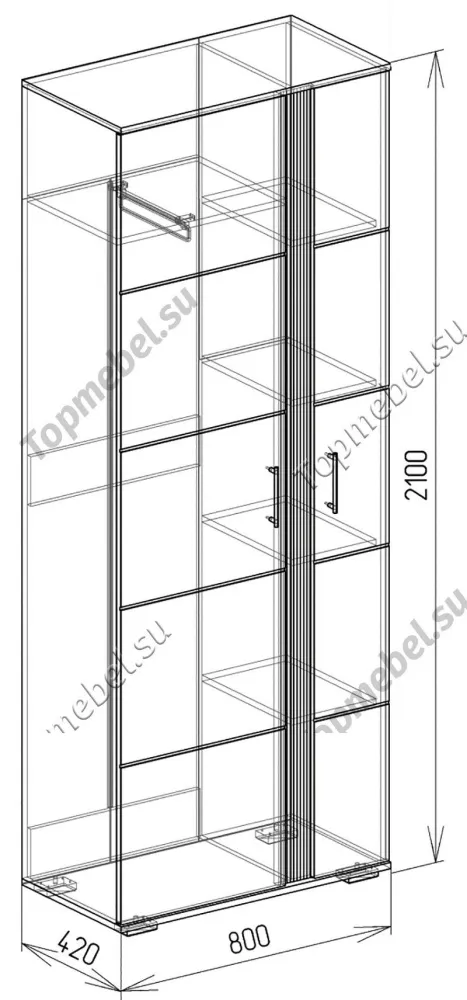 Прихожая Твист (Модуль 1+2+3) - Модульные прихожие