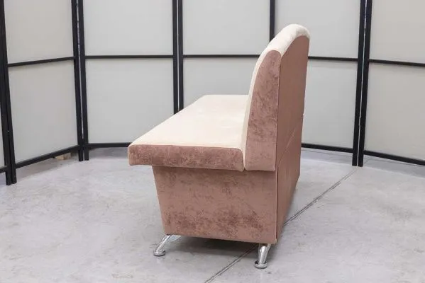 Кухонный прямой диван Альт с ящиком (антивандальный бежевый) - Кухонные диваны