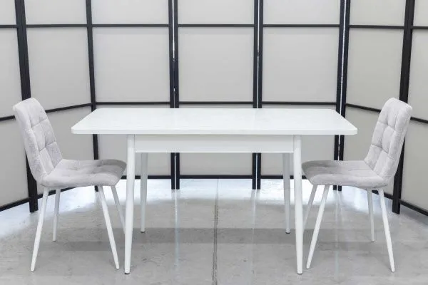 Обеденная группа (стол Ост белый и 2 стула Тетра) - Обеденные группы