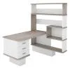 Компьютерный стол СР-520 - корпус белый жемчуг, полки нельсон, столешница нельсон