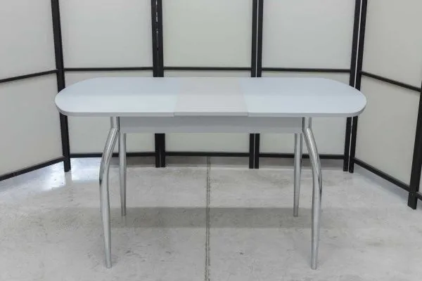 Стеклянный раскладной стол Гала-1 матовый (серый) - Кухонные столы