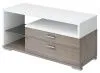 TV-тумба ТК-10М - корпус белый жемчуг, фасад нельсон