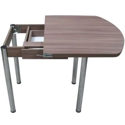 Стол Евро с ящиком Ясень шимо на хромированных ножках - Столы