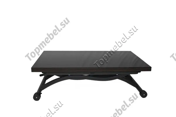 Стол трансформер B2323-2 Черное стекло (черный механизм) - Столы-трансформеры