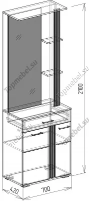 Зеркало Твист Модуль №3 - Прихожие с зеркалом