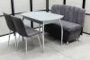 Диван, стол, 2 стула хром (серия Альт графит)
